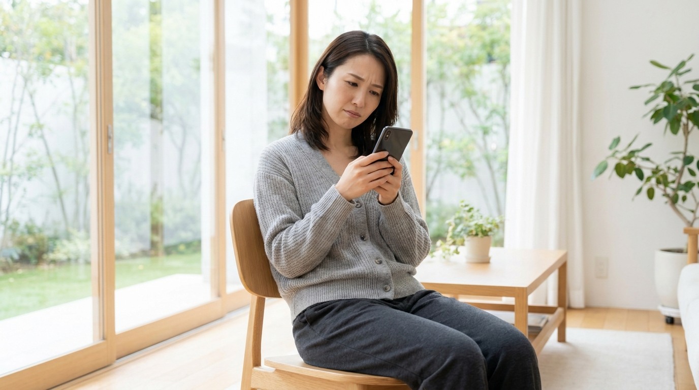 家事代行の疑問について考える女性