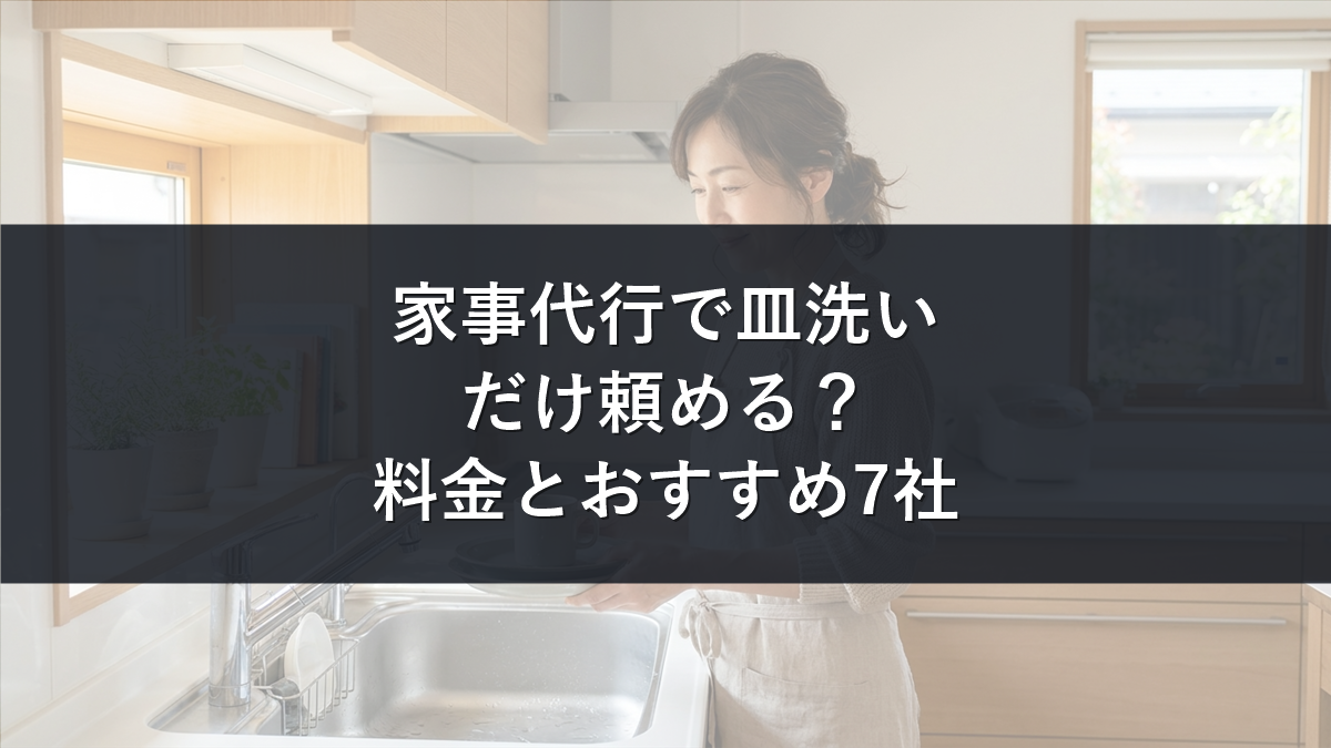 家事代行で皿洗いを頼む記事のアイキャッチ