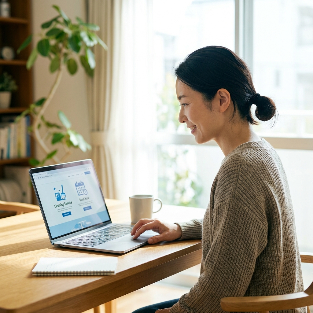 アールクリーニングのクーポンの使い方と申し込みの流れに関する解説イメージ