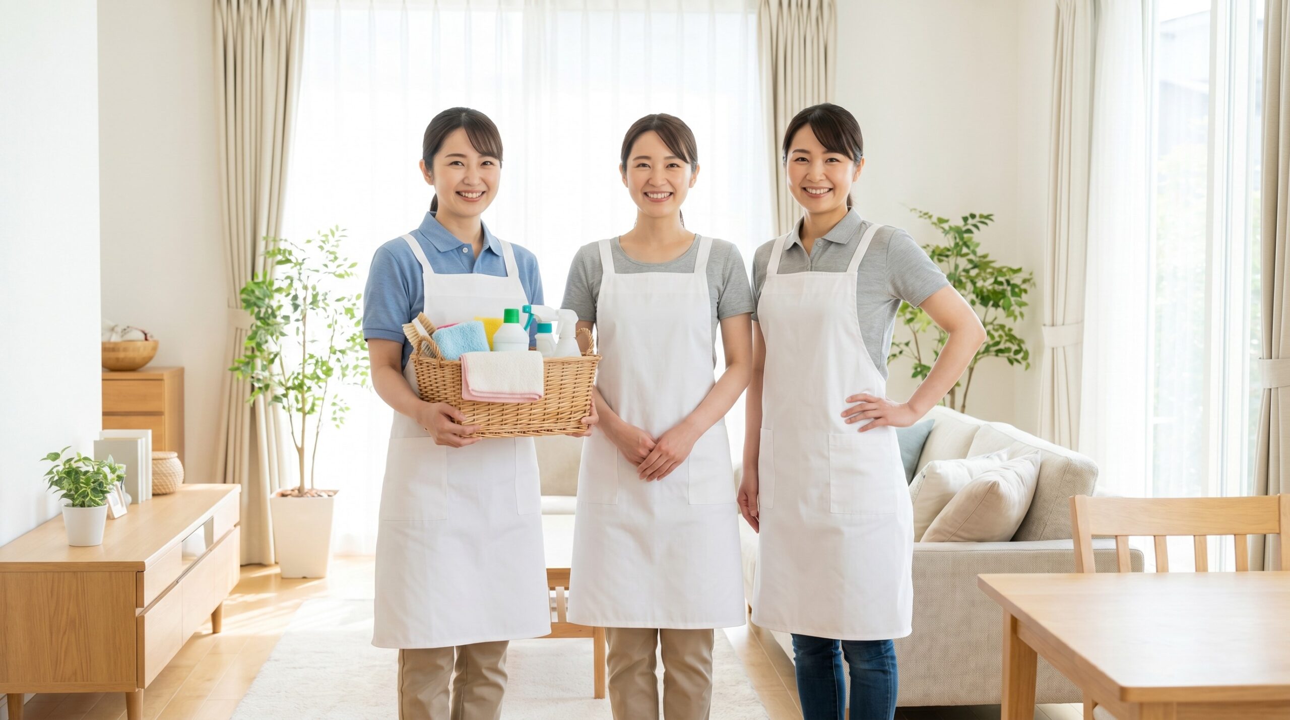 産前産後に対応する家事代行3社のスタッフの日本人女性