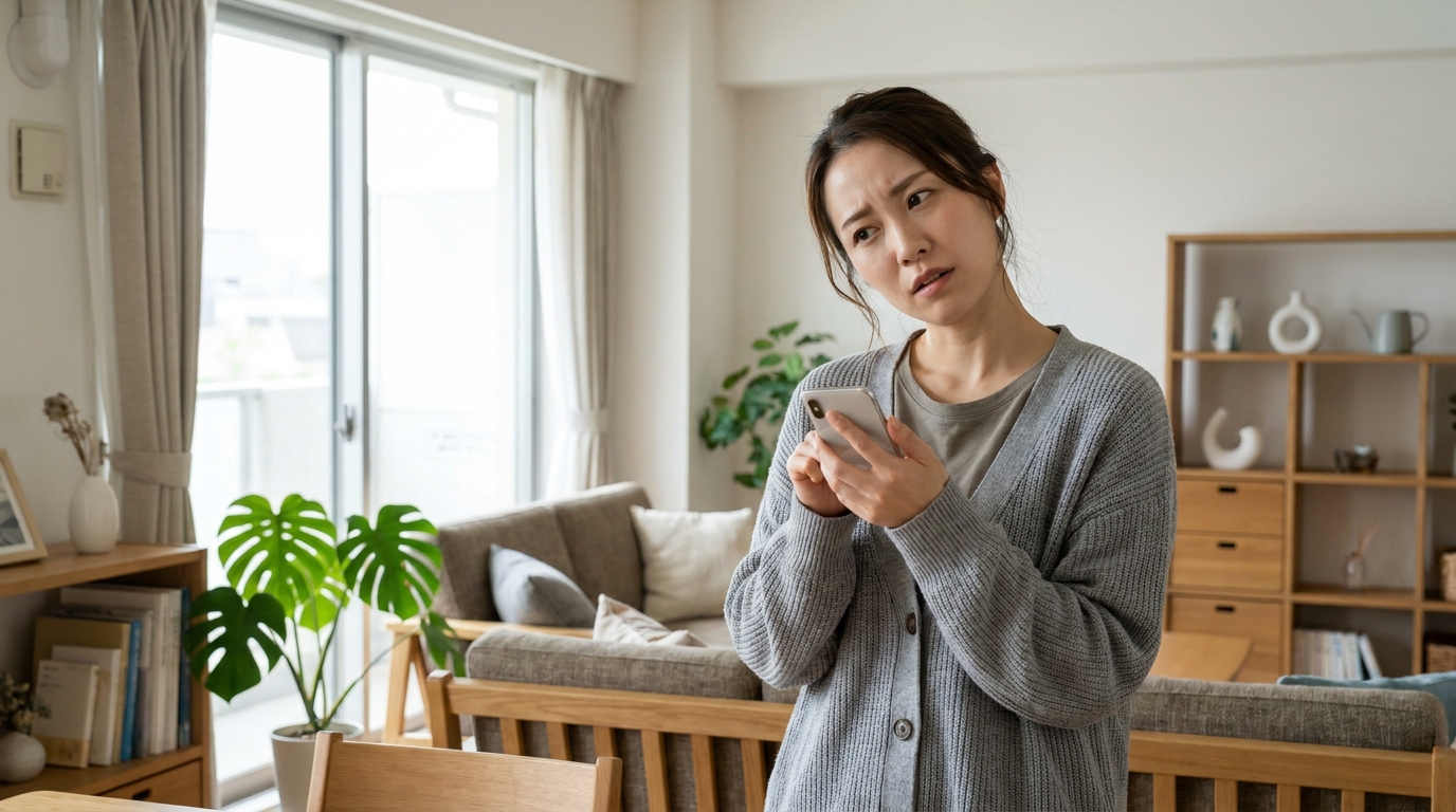 家事代行の解約について疑問を考える女性