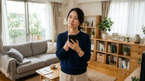 家事代行を頼む言い訳を考える女性